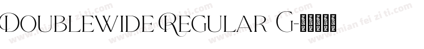 Doublewide Regular G字体转换